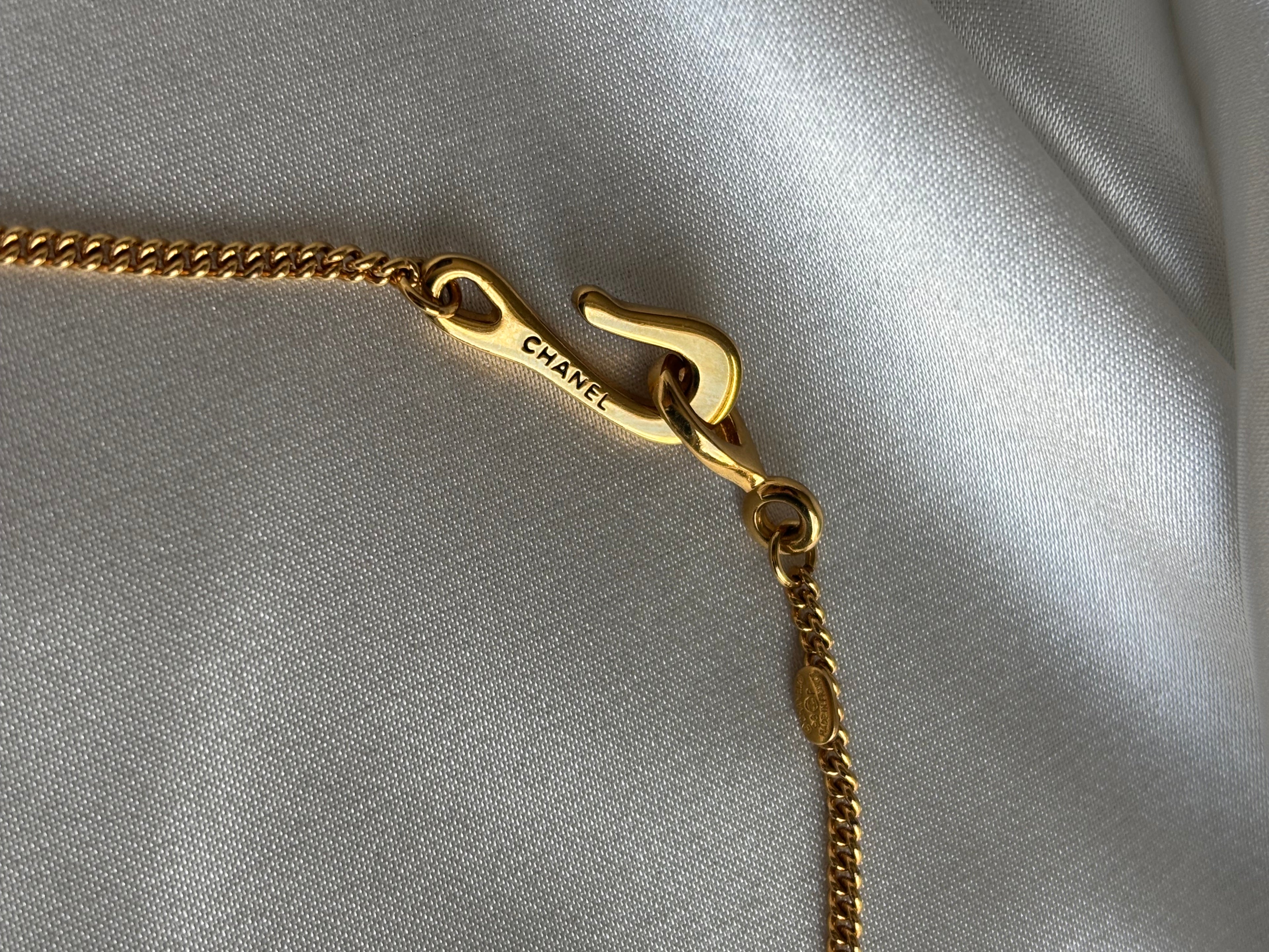 Chanel Gold Ball Pendant Necklace