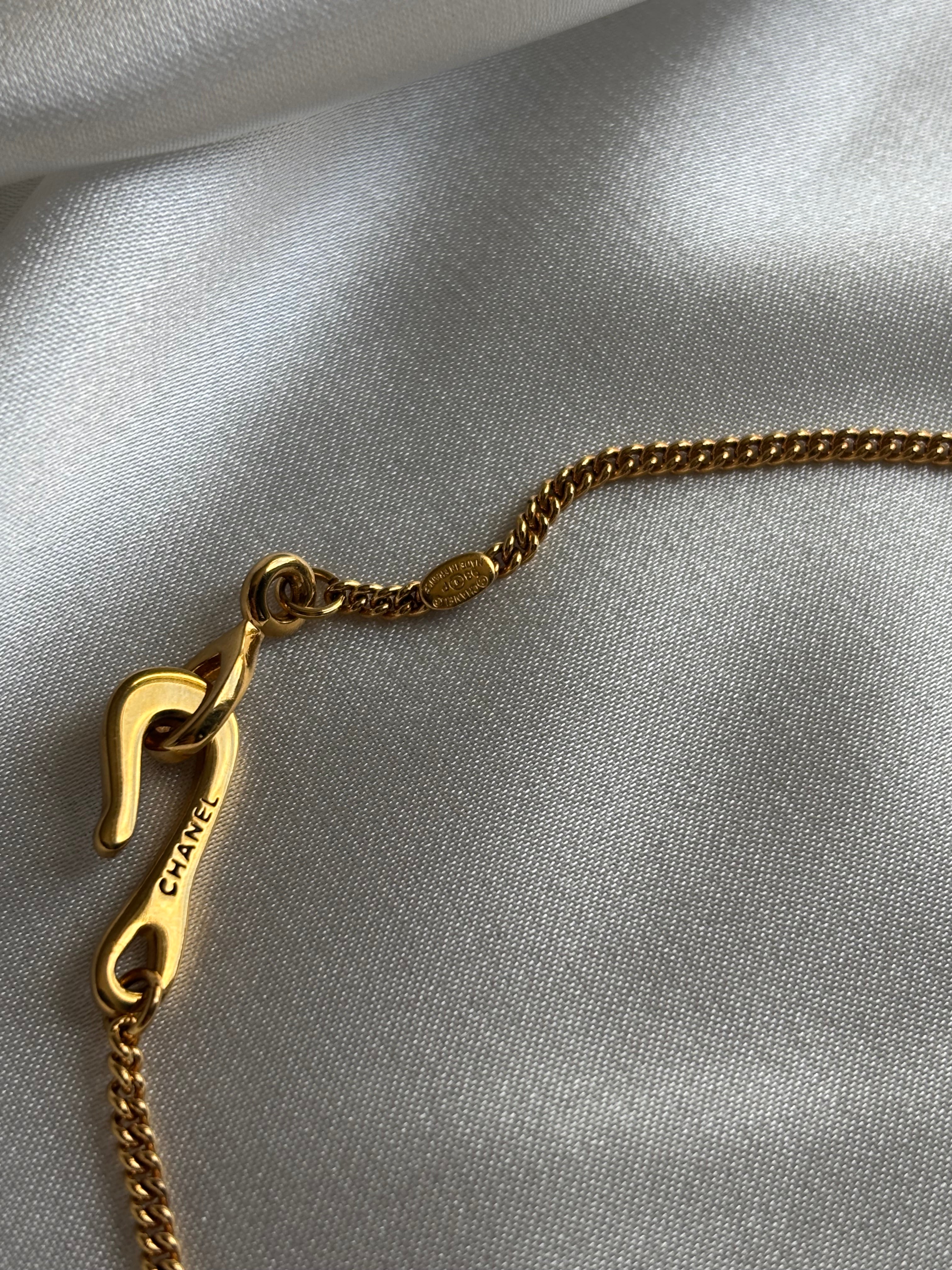Chanel Gold Ball Pendant Necklace