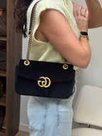 Gucci Velvet GG Marmont Medium