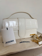Jacquemus Le Grand Bambino White Ivory Crocodile