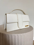Jacquemus Le Grand Bambino White Ivory Crocodile