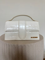 Jacquemus Le Grand Bambino White Ivory Crocodile