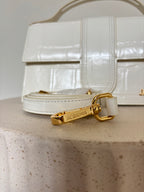 Jacquemus Le Grand Bambino White Ivory Crocodile