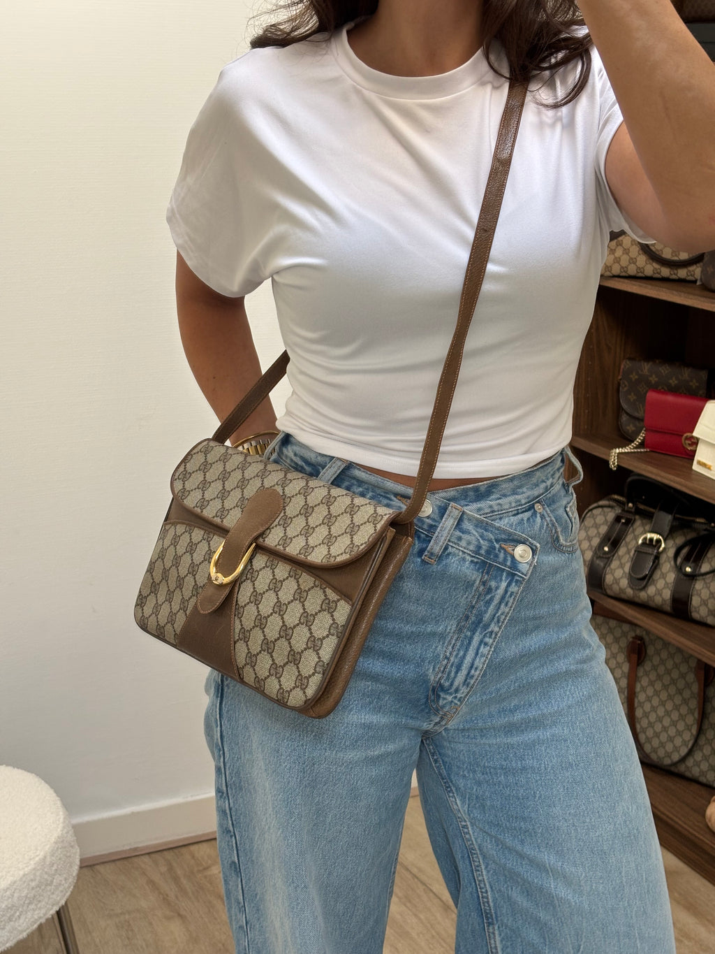 Vintage Gucci GG Supreme Crossbody Bag