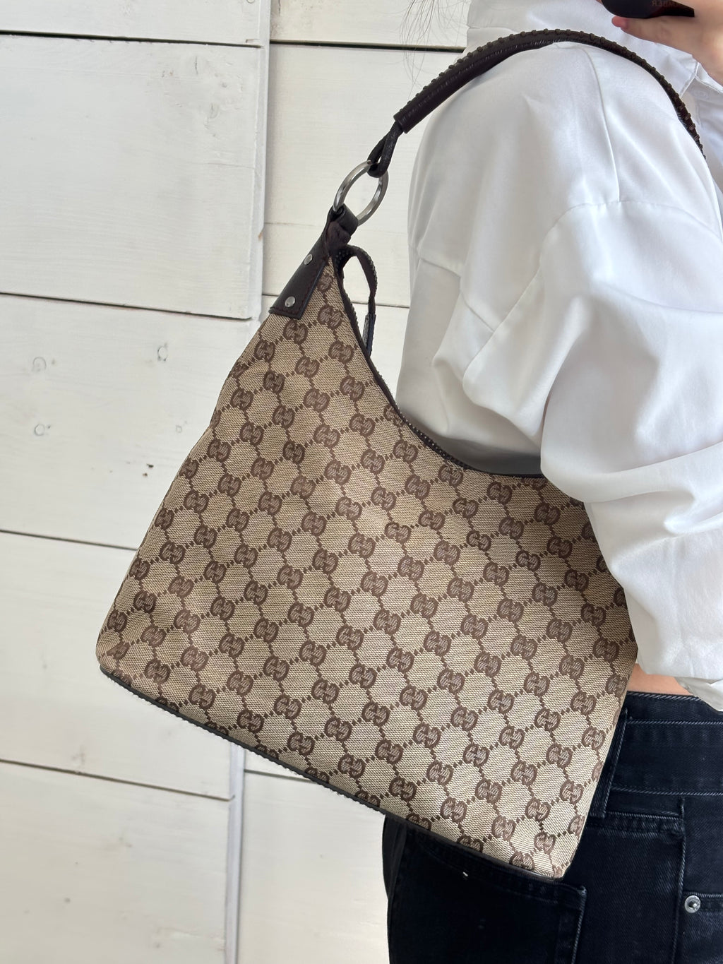 Gucci GG Canvas Lock Bag