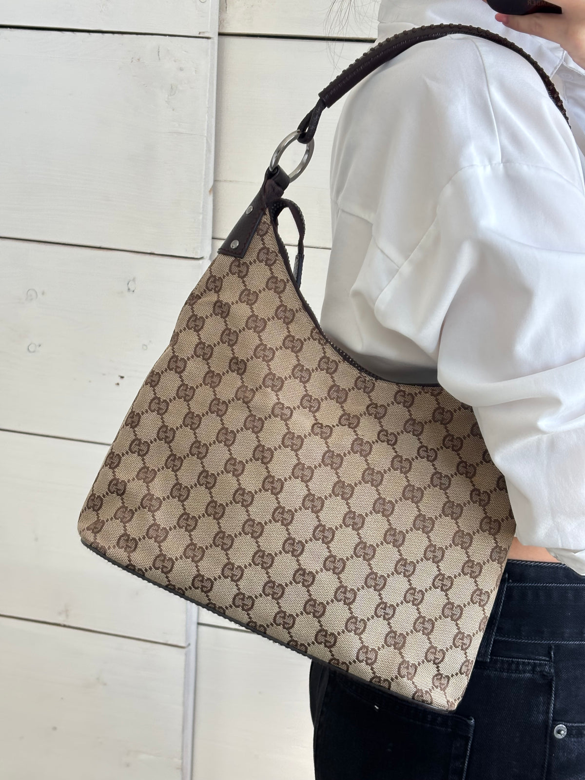 Gucci GG Canvas Lock Bag