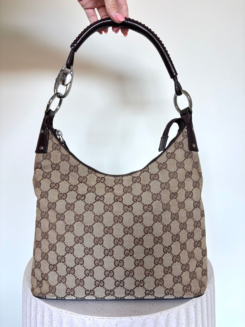 Gucci GG Canvas Lock Bag