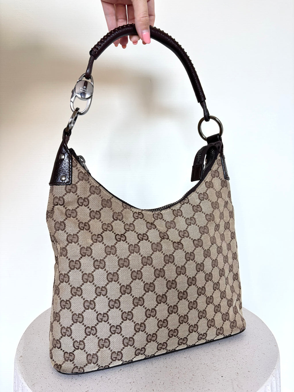 Gucci GG Canvas Lock Bag