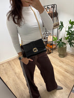 Gucci Black Leather Shoulder Bag