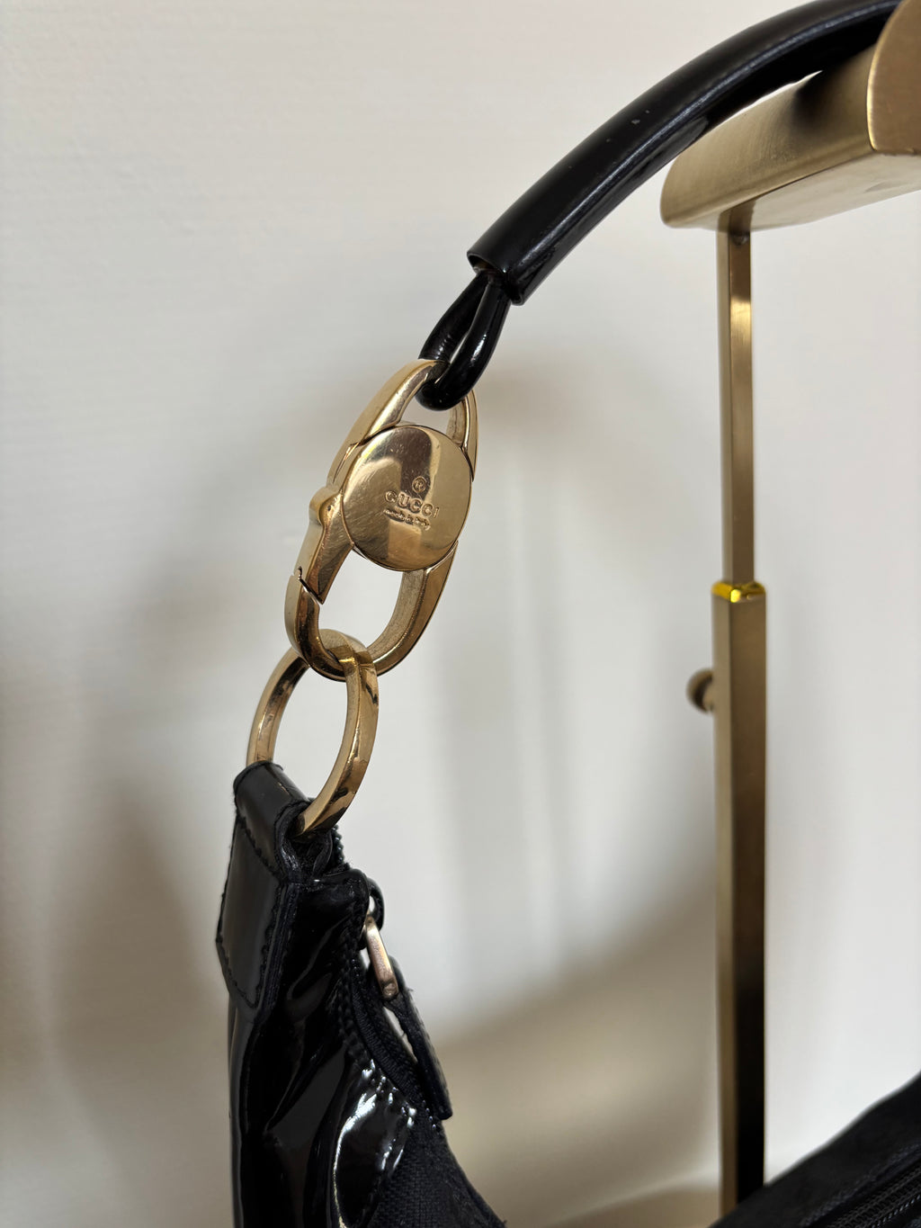 Gucci Lock Monogram Canvas Hobo Shoulder Bag