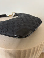 Gucci Lock Monogram Canvas Hobo Shoulder Bag