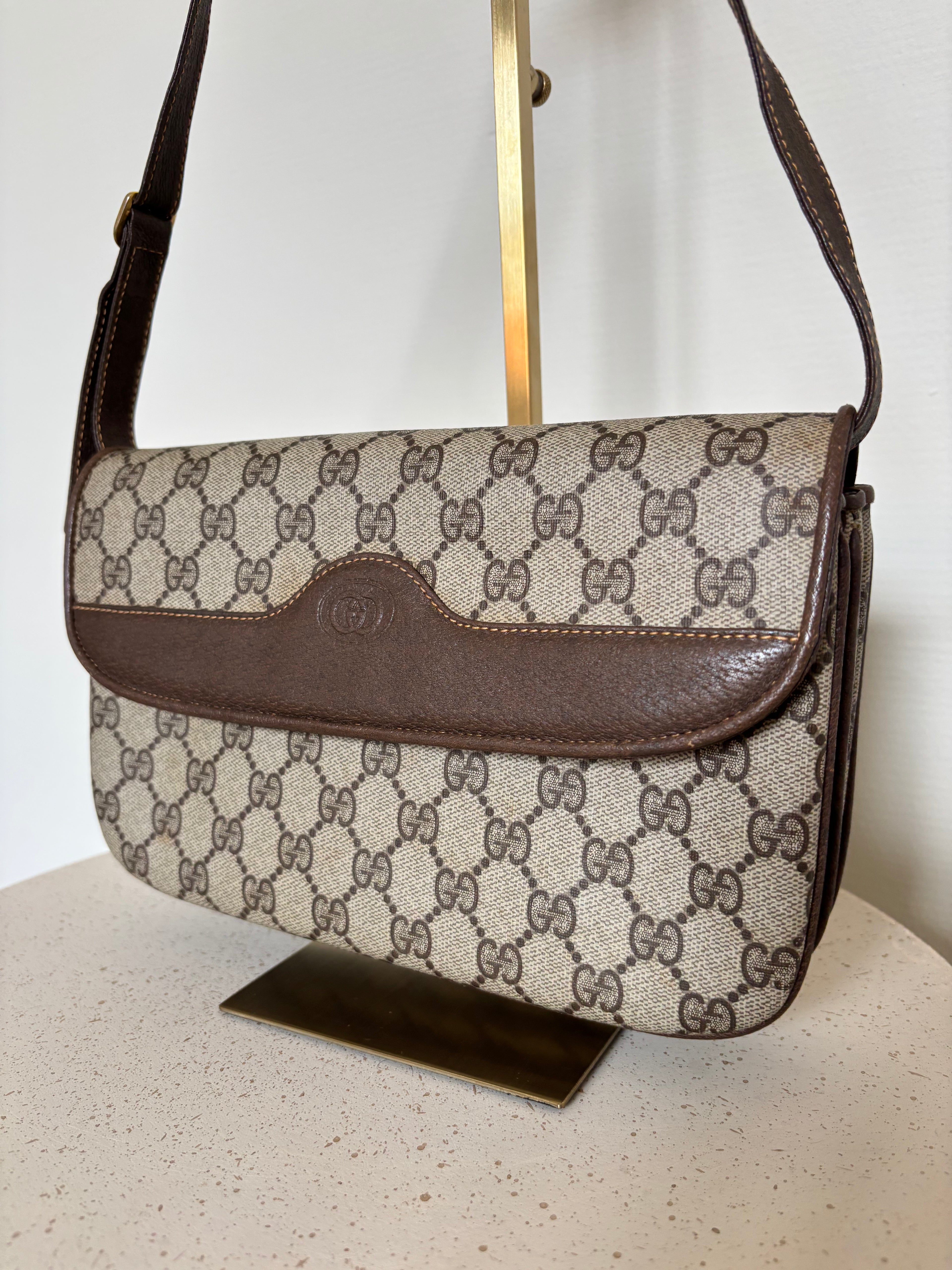 Gucci Monogram GG Supreme Crossbody Bag