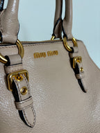 Miu Miu Madras Leather Crossbody Handbag