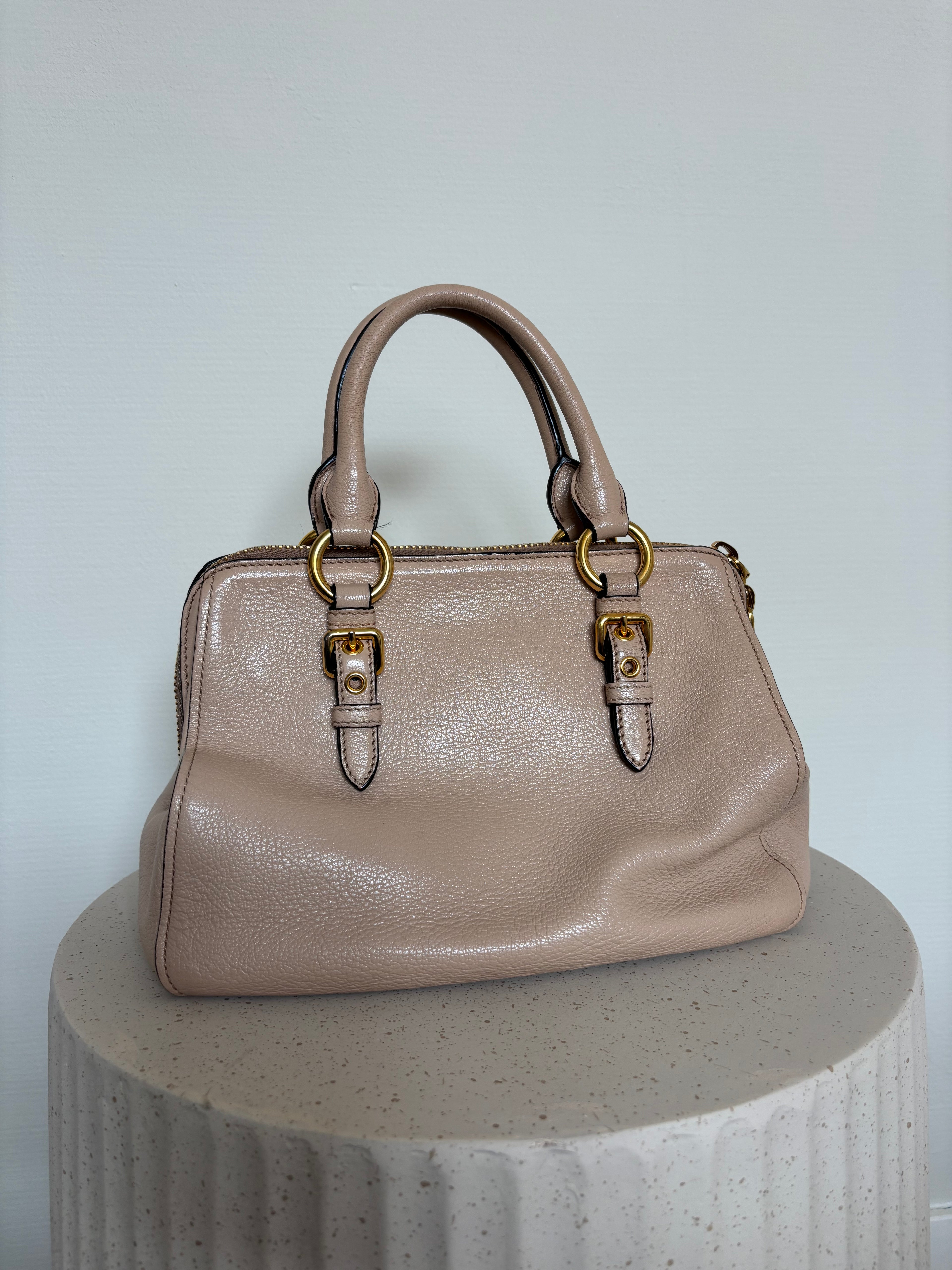 Miu Miu Madras Leather Crossbody Handbag