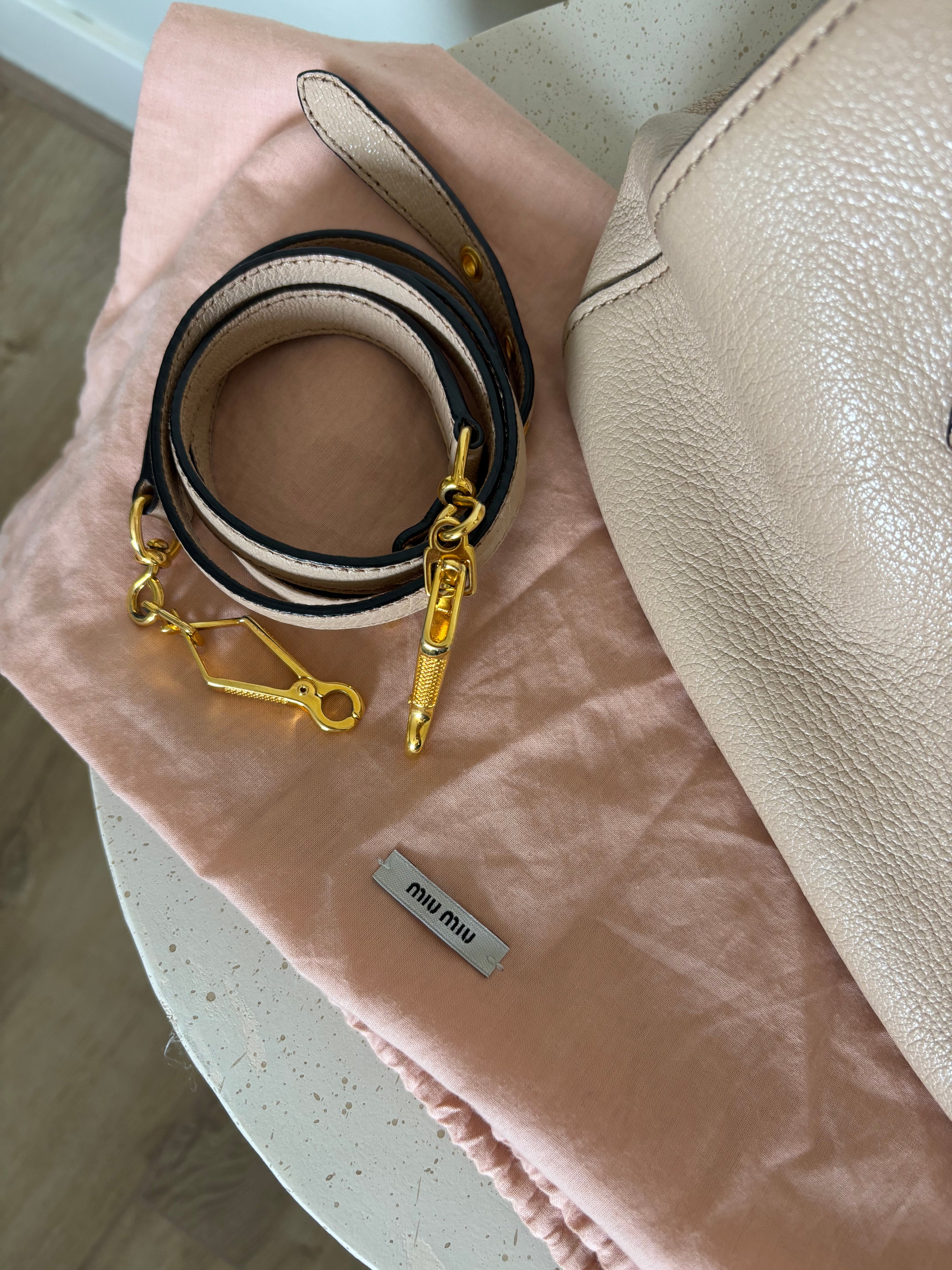 Miu Miu Madras Leather Crossbody Handbag